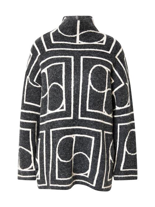 SOAKED IN LUXURY Pullover 'Hedaya'  sort-meleret / hvid