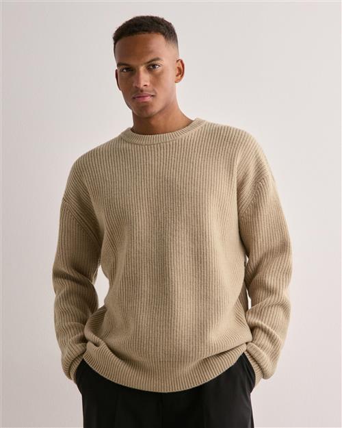 Woodbird WBKurt base Knit Striktrøjer Beige