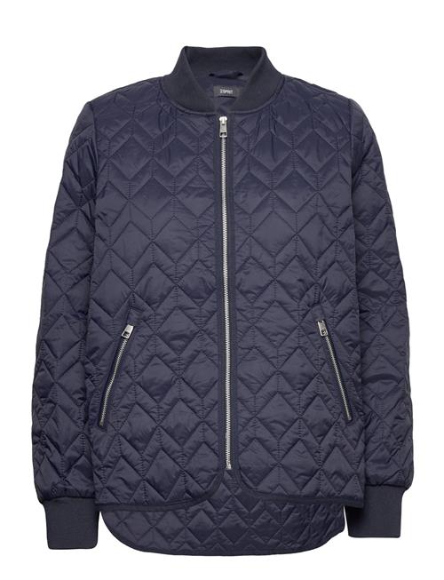 Esprit Collection Quilted Jacket With Rib Knit Collar Esprit Collection Navy