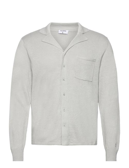 Filippa K Cotton Linen Knitted Shirt Filippa K Grey