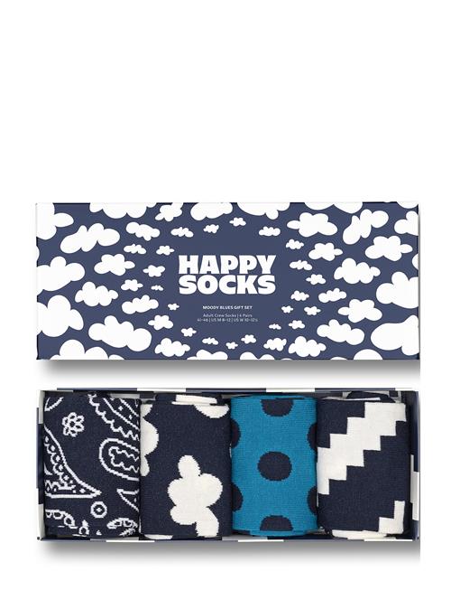 Happy Socks 4-Pack Moody Blues Socks Gift Set Happy Socks Navy