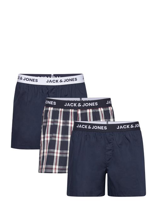 Jack & Jones Jacdylan Woven Boxers 3 Pack Jack & J S Navy