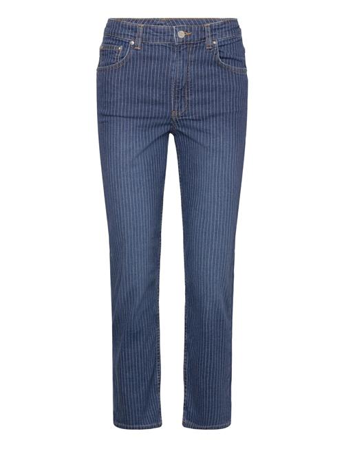 GANT Straight Cropped Striped Jeans GANT Blue