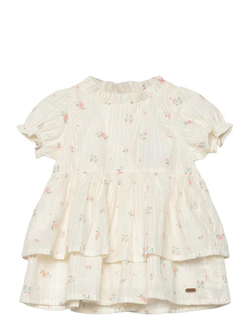 Minymo Dress Ss Aop W. Lining Minymo Cream