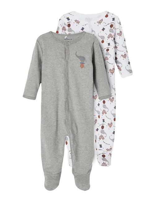 name it Nbnnightsuit 2P W/F Grey Mel Circus Noos Name It Patterned