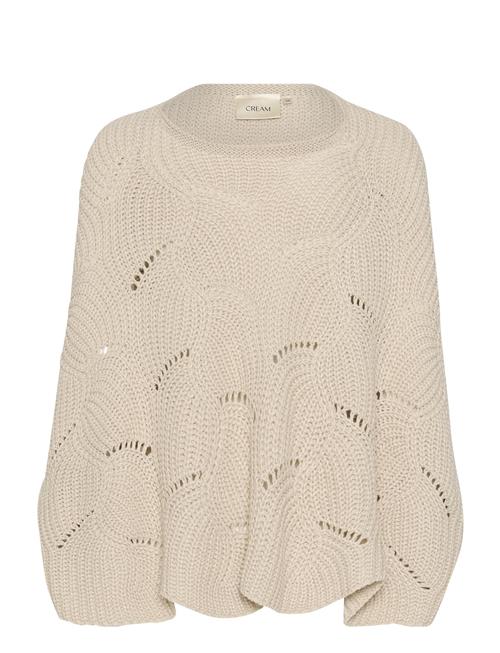 Cream Crmistletoe Knit Poncho Cream Beige