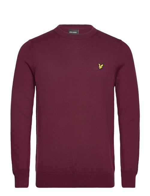 Cotton Merino Crew Neck Jumper Lyle & Scott Burgundy