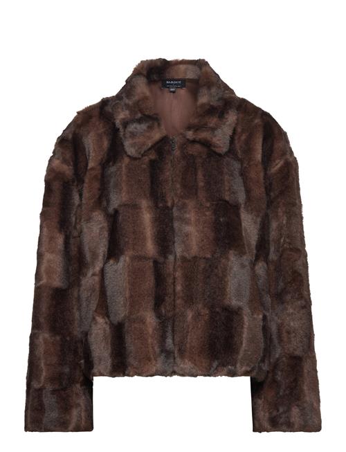 Bardot Sylvie Zip Faux Fur Jacket Bardot Brown