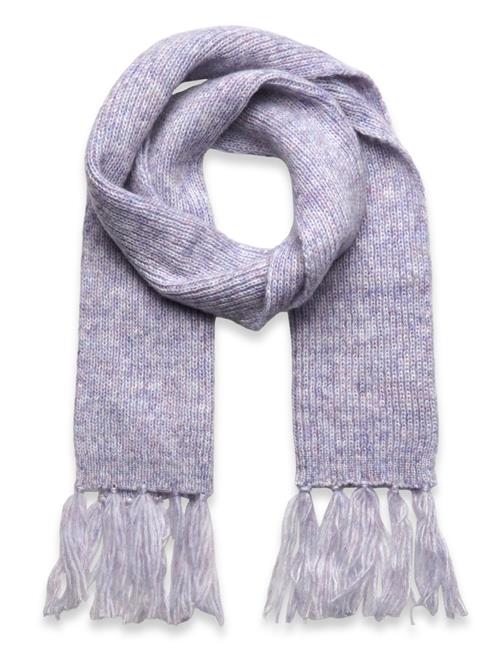 Mango Tricolour Knit Scarf Mango Purple