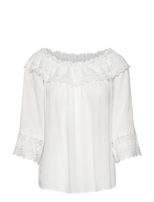 Cream Crbea Lace Blouse Cream White