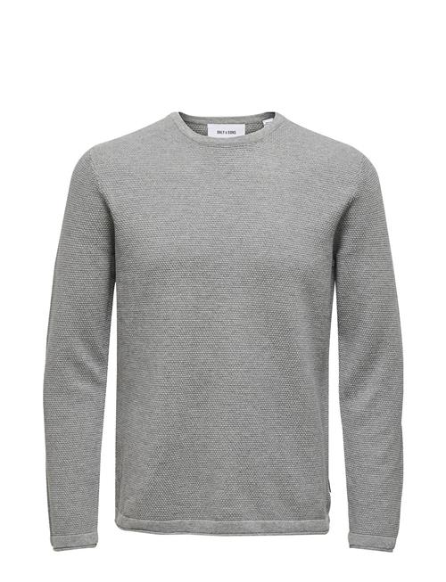 Onspanter Reg 12 Struc Crew Knit Noos ONLY & SONS Grey