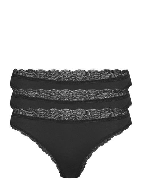 Lindex Brief 3-P Em Lace Thong Reg Co Lindex Black