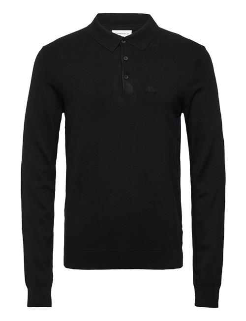 Lindbergh Long Sleeve Knitted Poloshirt Lindbergh Black