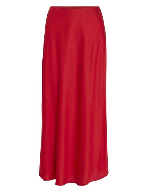 Viellette Hw Long Skirt - Noos Vila Red