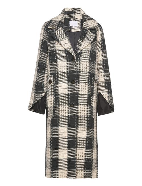 Coster Copenhagen Check Mix Coat Coster Copenhagen Black