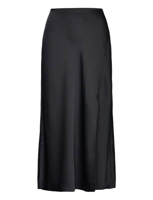 Lauren Ralph Lauren Satin Crepe A-Line Skirt Lauren Ralph Lauren Black