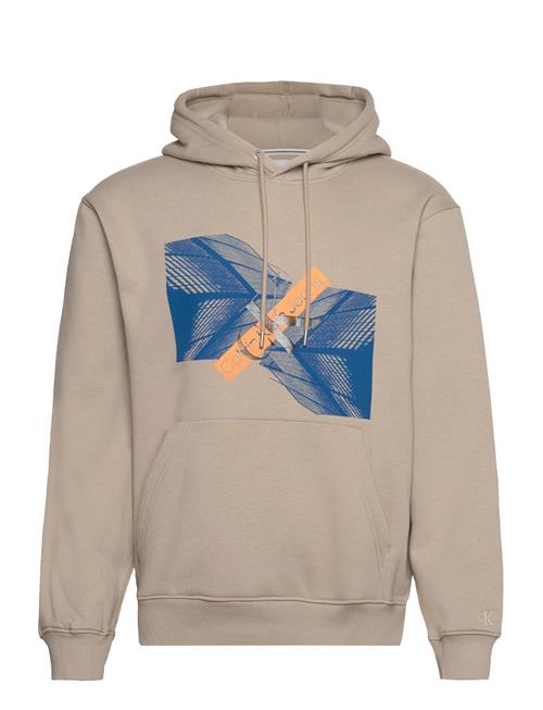 Calvin Klein Jeans Skyscraper Urban Graphic Hoodie Calvin Klein Jeans Beige