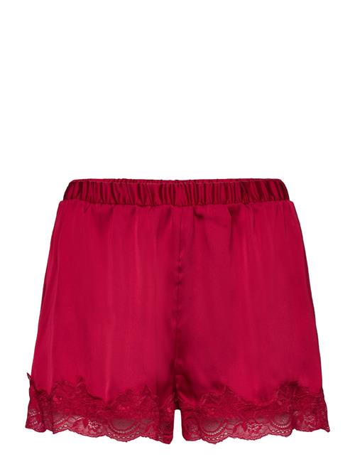 Lindex Shorts Lace Satin Lindex Red