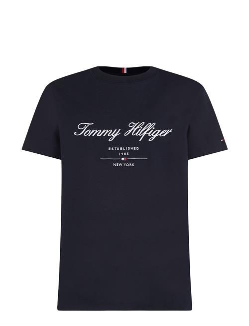 Tommy Hilfiger Script Logo Tee Tommy Hilfiger Navy