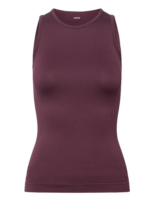 Women Seamless Tank Top "Rib" ZEBDIA Burgundy