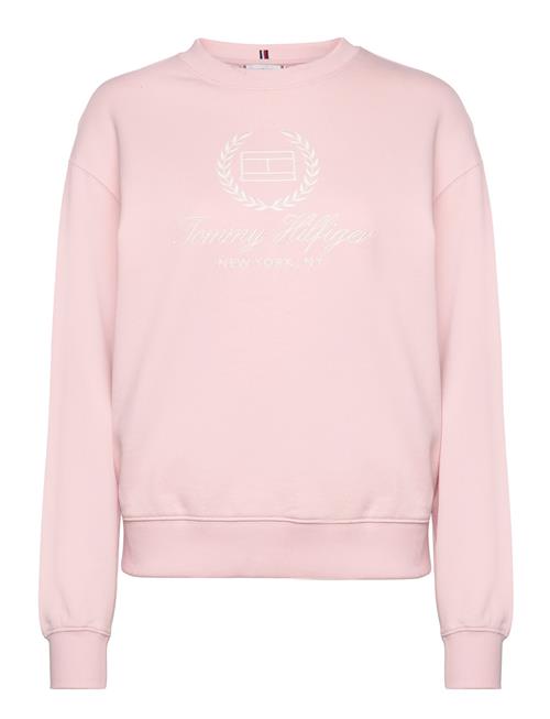 Tommy Hilfiger Reg Flag Script Cnk Swtshrt Tommy Hilfiger Pink