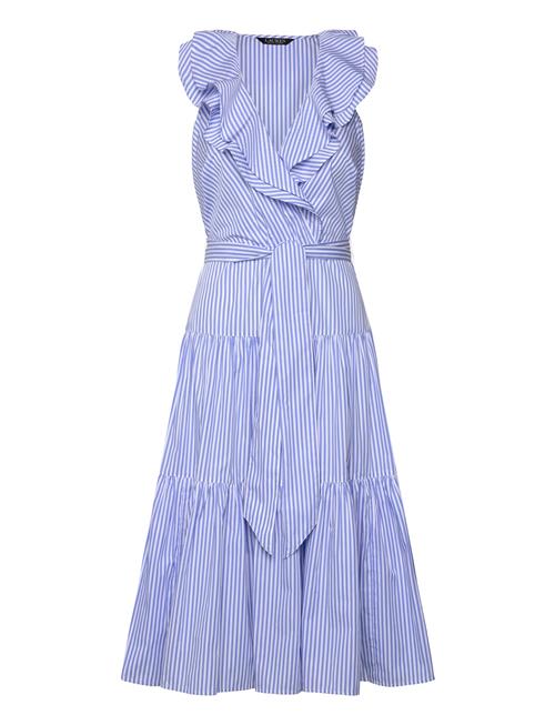 Lauren Ralph Lauren Striped Cotton Broadcloth Surplice Dress Lauren Ralph Lauren Blue