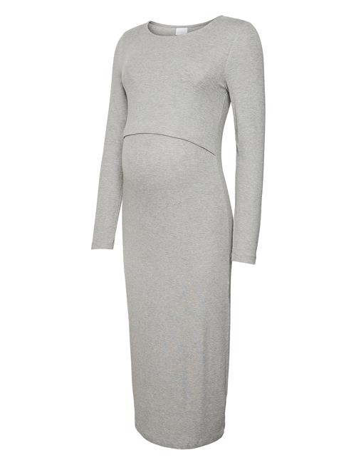 Mlbrynna June Ls Jrs Midi Dress 2F Noos Mamalicious Grey