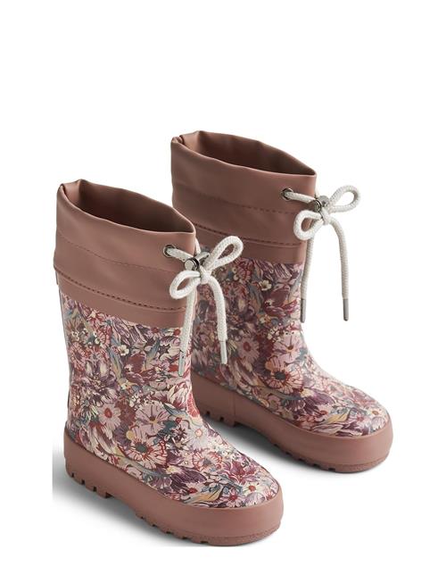 Wheat Rubber Boot Thermo Print Wheat Pink