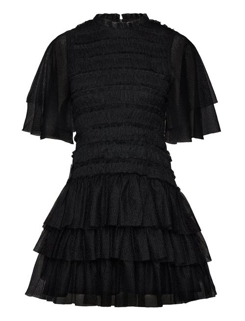 Minnie Short Sleeve Lace Mini Dress Malina Black