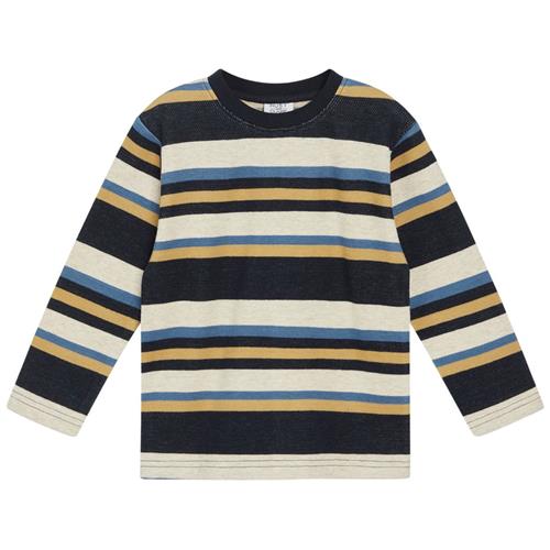 Hust&Claire Anton Stribet Langærmet T-shirt Navyblå | Marine blå | 98 cm