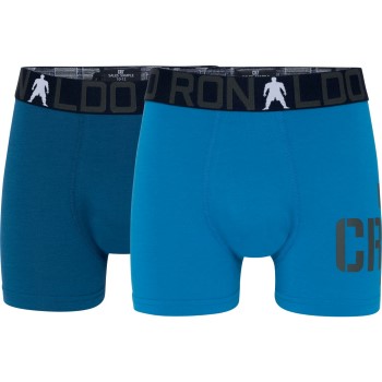 CR7 Cristiano Ronaldo 2P Boys Trunk Briefs Blå bomuld 146-152