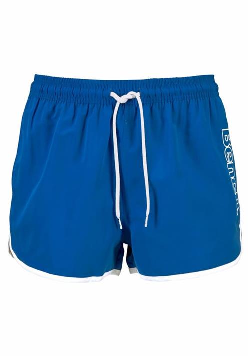 BENCH Badeshorts 'Bradley'  blå / hvid