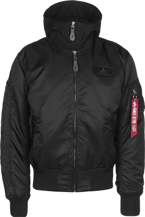 ALPHA INDUSTRIES Overgangsjakke 'MA-1 D-Tec SE'  rød / sort / hvid