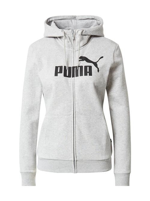 PUMA Sportssweatjakke 'Ess'  grå-meleret / sort