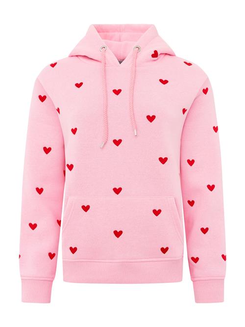 Zwillingsherz Sweatshirt 'Hearts'  lyserød / rød