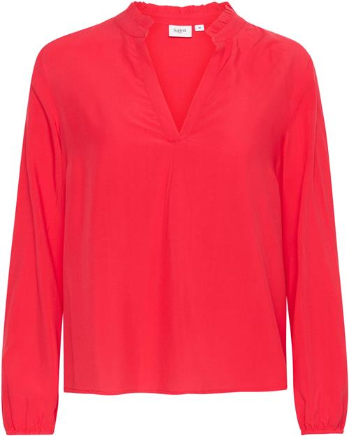 SAINT TROPEZ Bluse 'Eda'  brandrød