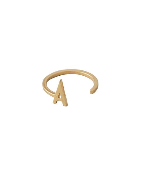 Ring A-Z Gold Design Letters Gold