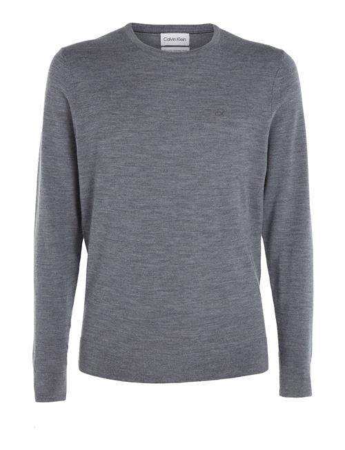 Calvin Klein Superior Wool Crew Neck Sweater Calvin Klein Grey