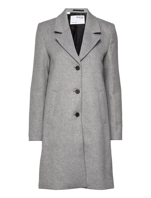 Slfmette Wool Coat B Selected Femme Grey