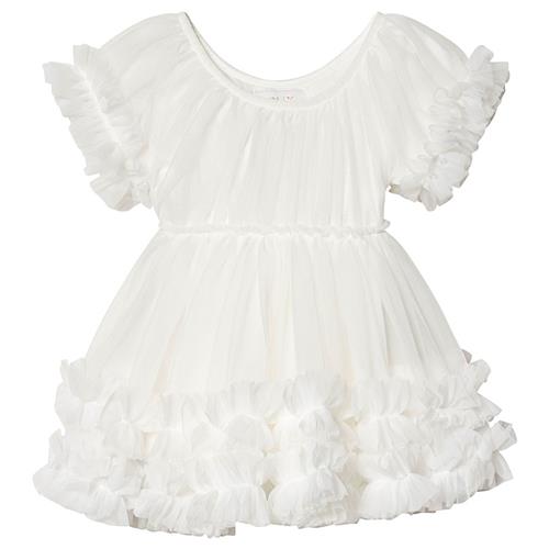 DOLLY by Le Petit Tom Frilly Dress White | Hvid | 6-8 years