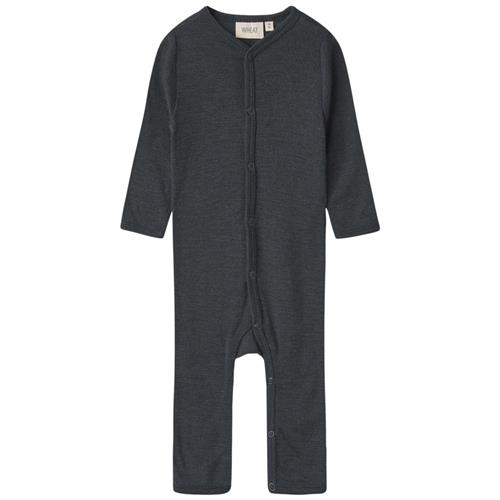 Wheat Langærmet uld jumpsuit Dusty Navy | Marine blå | 86 cm