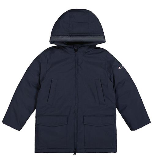 Champion Vinterjakke - Hooded - Sky Captain