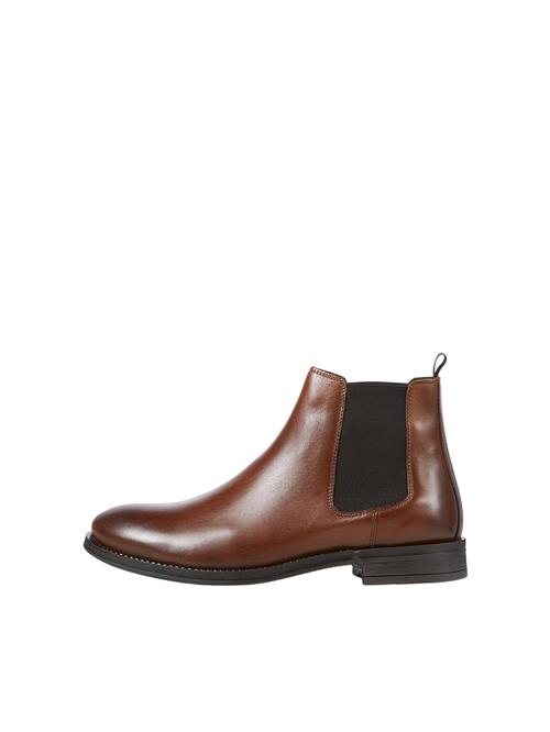 JACK & JONES Chelsea Boots 'Wargo'  cognac / sort