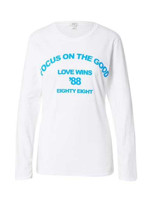 River Island Shirts 'FOCUS ON THE GOOD'  blå / hvid