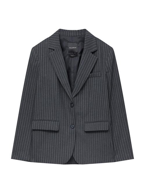 Pull&Bear Blazer  mørkegrå / hvid