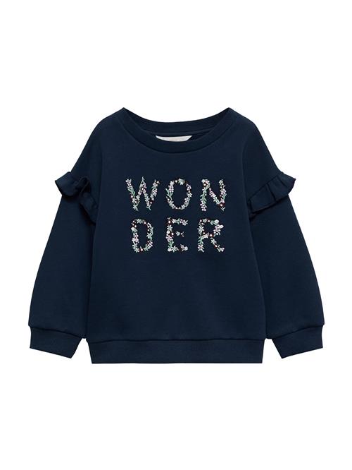 MANGO KIDS Sweatshirt 'WONDER'  navy / rustbrun / mint / lyserød