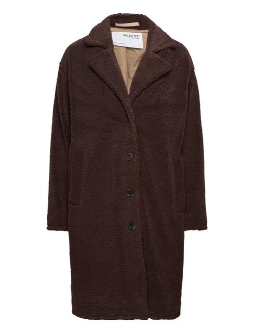 Selected Femme Slflana Teddy Coat B Selected Femme Brown