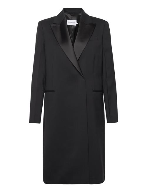 Calvin Klein Wool Tuxedo Coat Calvin Klein Black