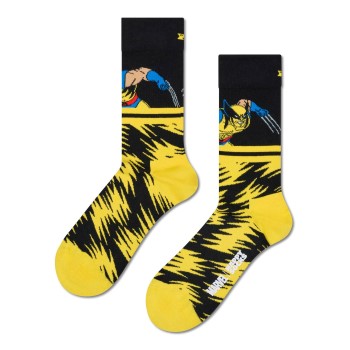 Happy socks Strømper Marvel X-Men Wolverine Sock Sort bomuld Str 36/40