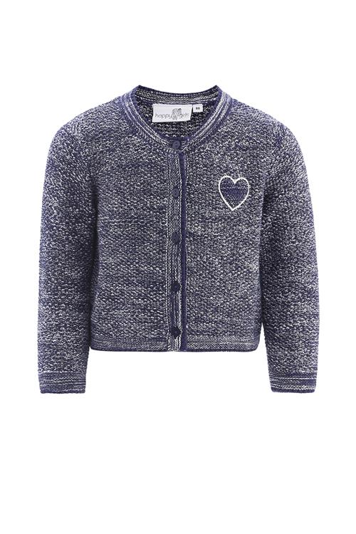 happy girls Cardigan  navy / hvid